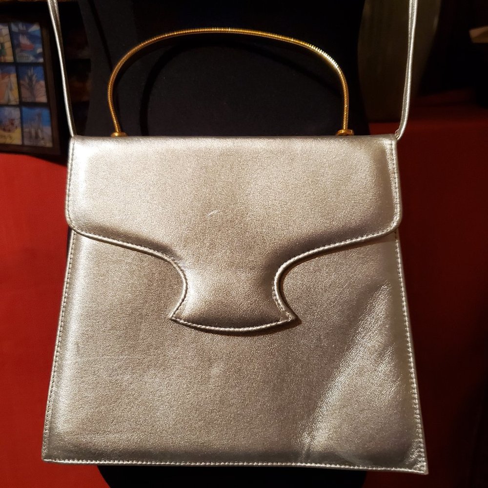 VTG Charles Jourdan silver lea…